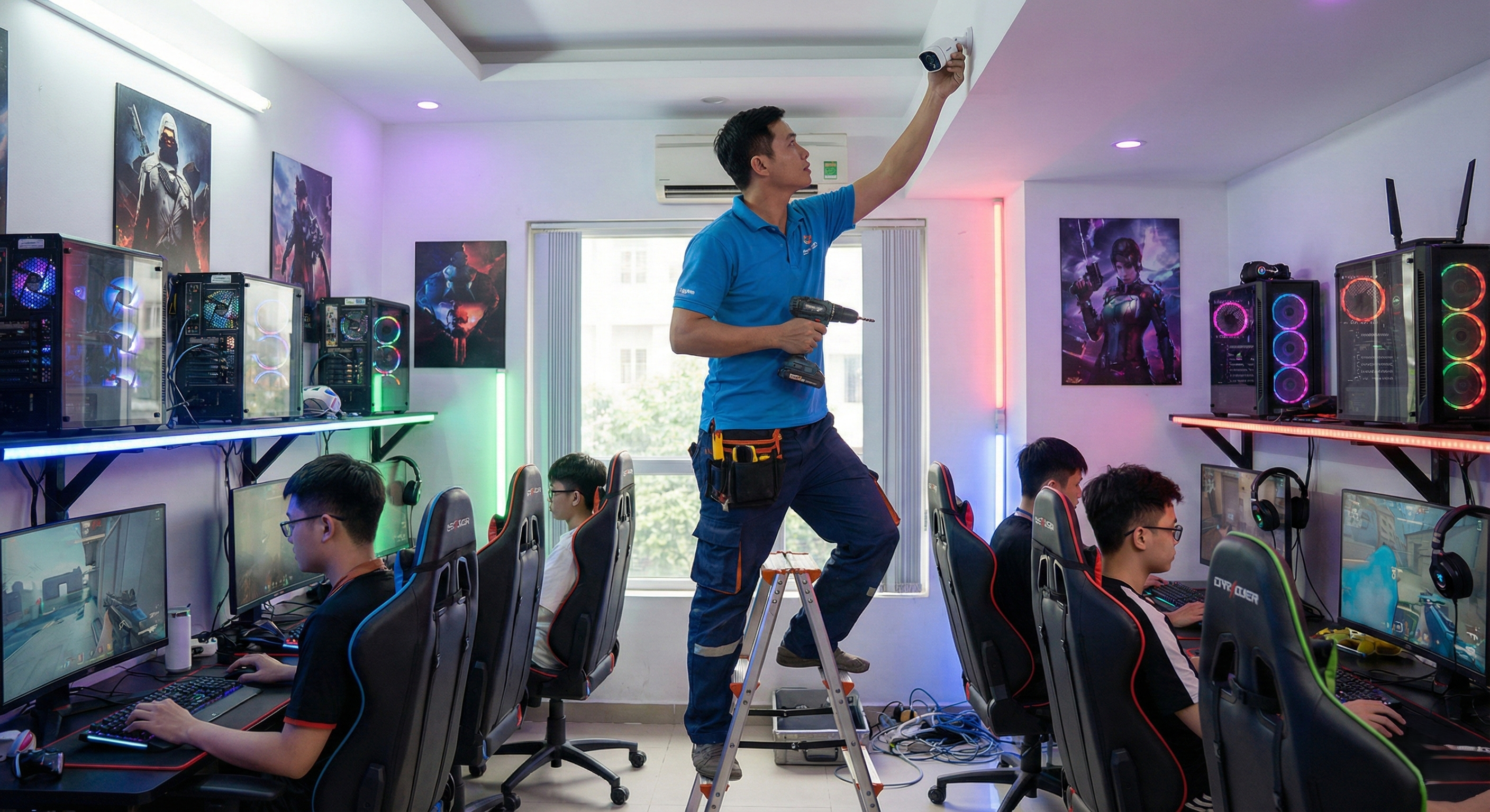 Lắp Đặt Camera Cho Quán Game, Quán Net - Giải Pháp An Ninh & Quản Lý Tối Ưu